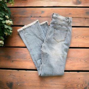 Jeans five pocket, denim, zip and button fly ram hems - Medium